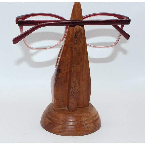 Wooden Nose Eyeglass Holder From The Two’s Company Handcrafted Framework 6” - Picture 3 of 7